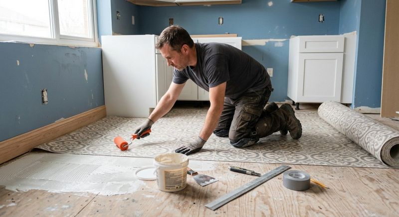 Sheet Linoleum Installation in Kingston, WA